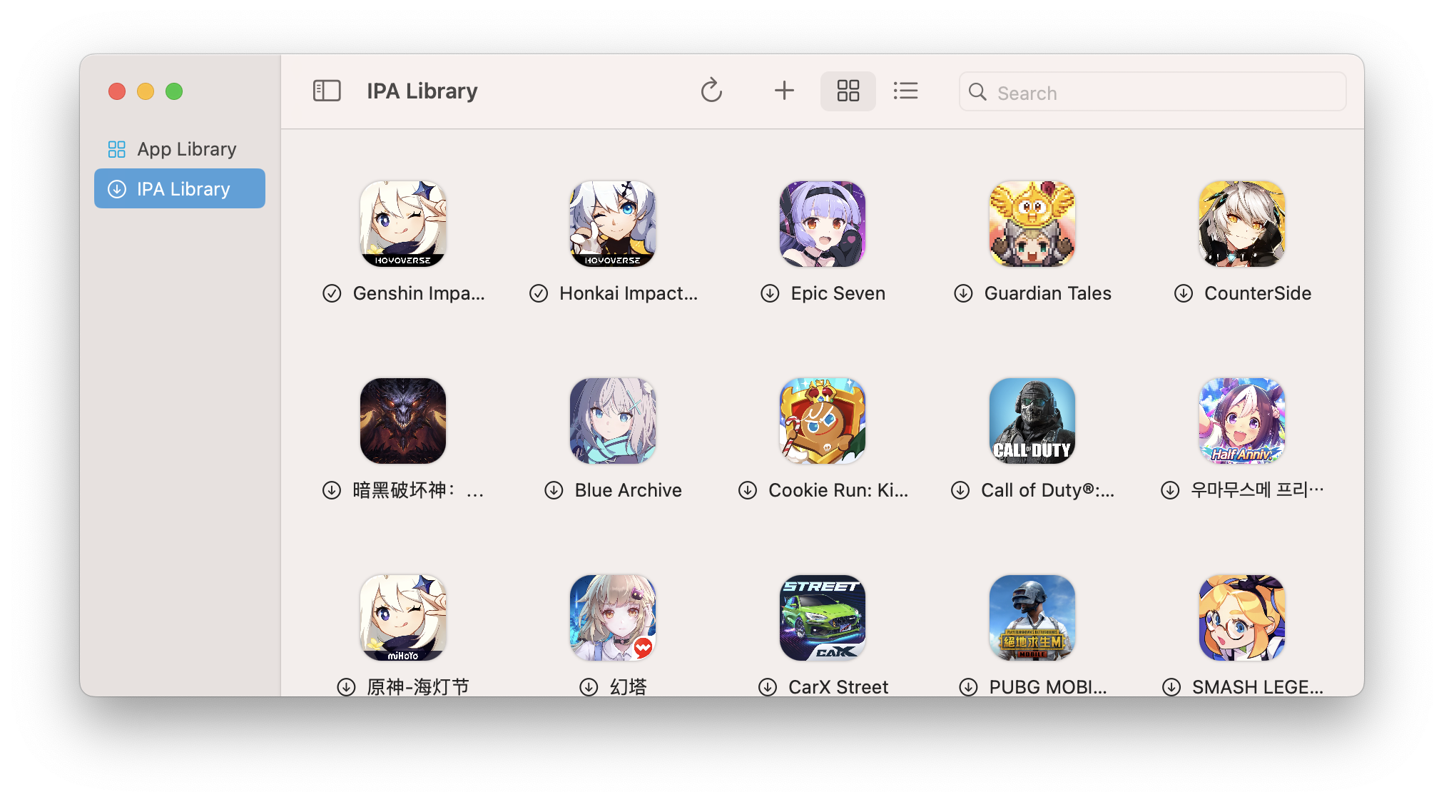 Ios 7 ipa library